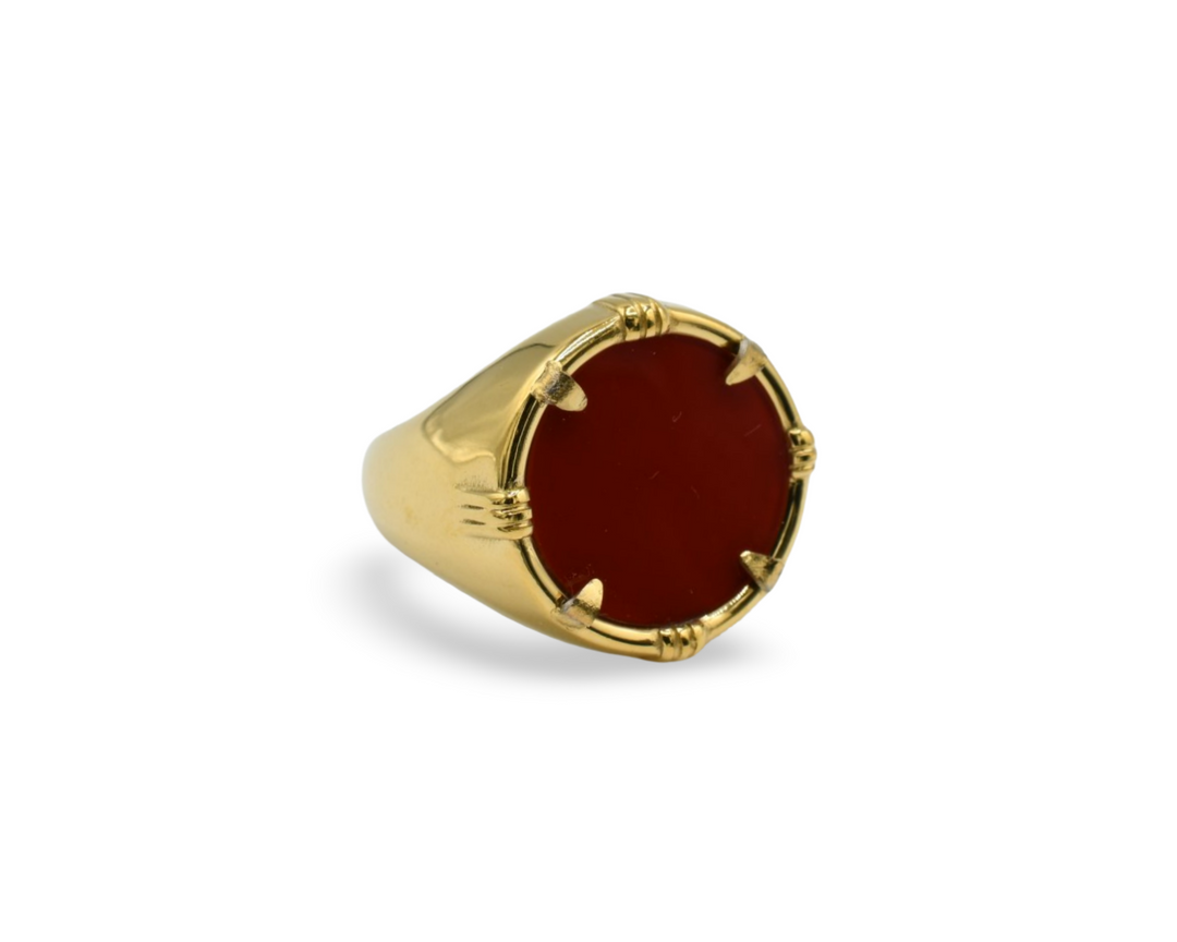 Burgundy Medallion Ring