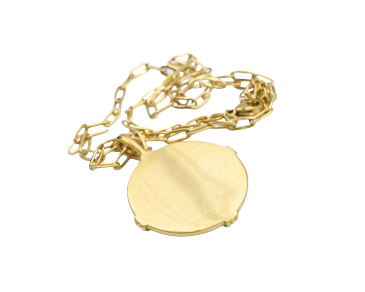 Burgundy Medallion Necklace