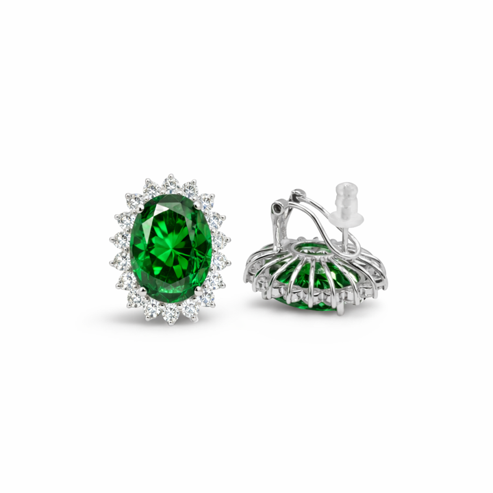 Princess Green Earrings 925