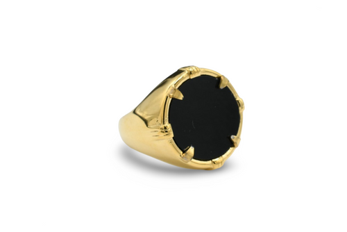 Black Medallion Ring / Anillo