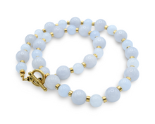 Load image into Gallery viewer, Grey Blue Natural Quartz Choker