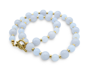 Grey Blue Natural Quartz Choker