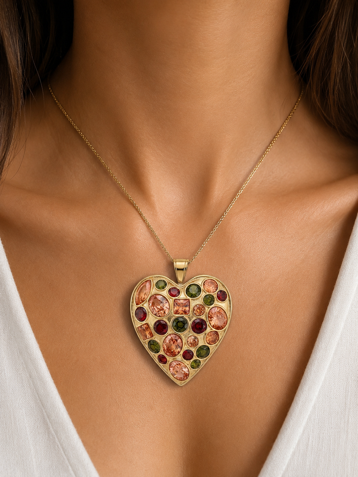 Imperial Champagne Heart Pendant