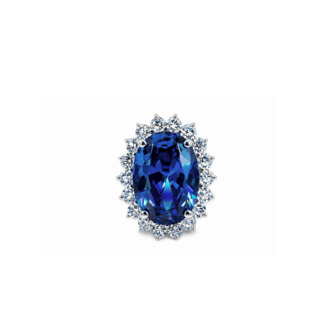 Princess Sapphire Ring / Anillo Plata 925