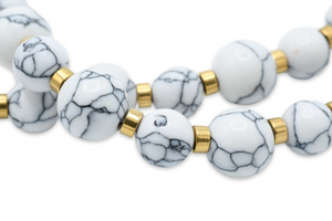 White Howlite Choker