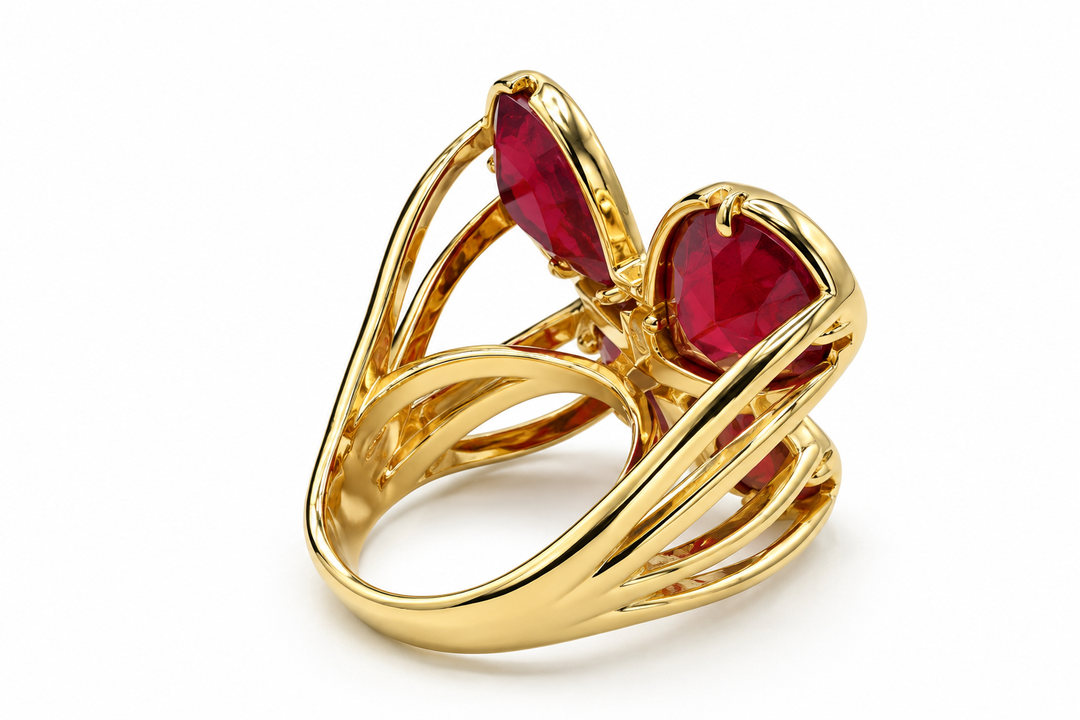 Explicit Red Butterfly Ring