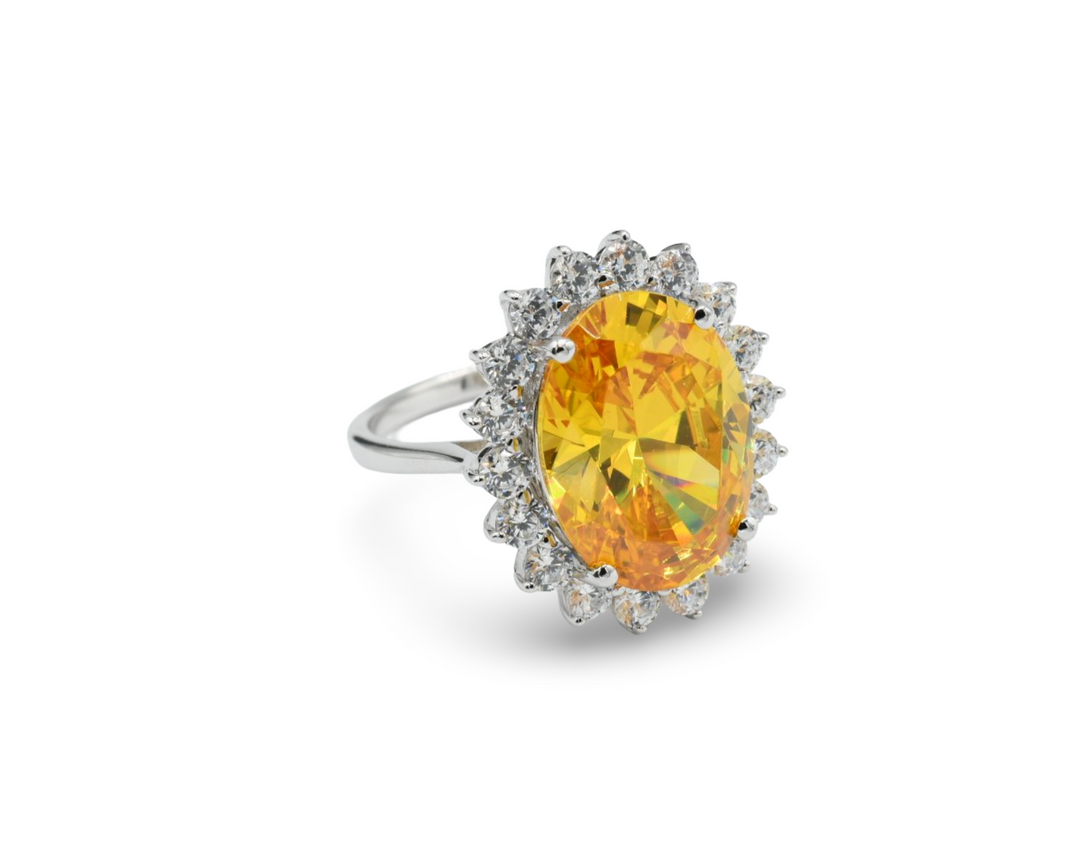 Princess Yellow Ring / Anillo Plata 925