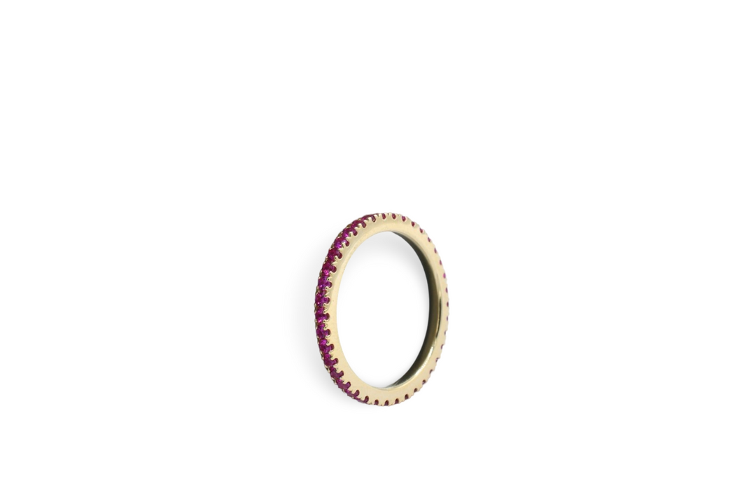 Eternal Fuchsia Band Ring / Anillo 10K