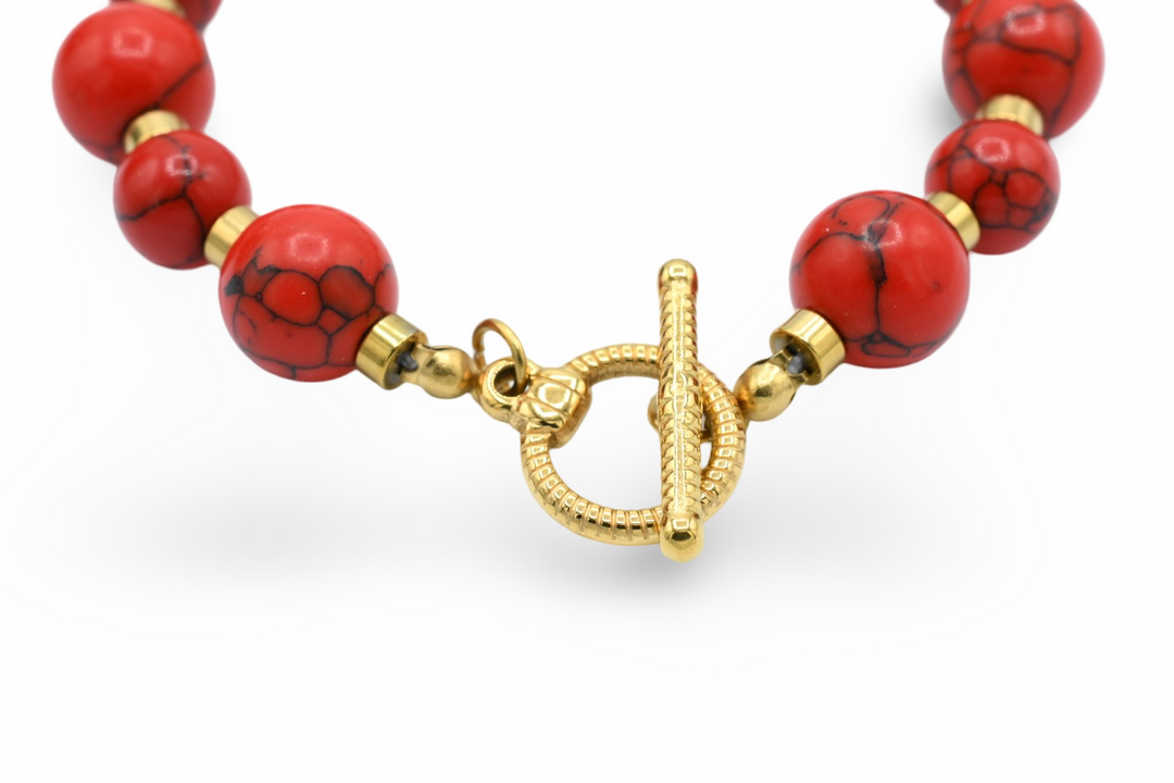 Natural Stone Red Bracelet