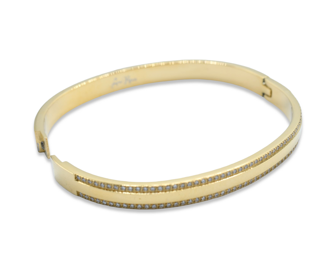 Double Stone Bangle