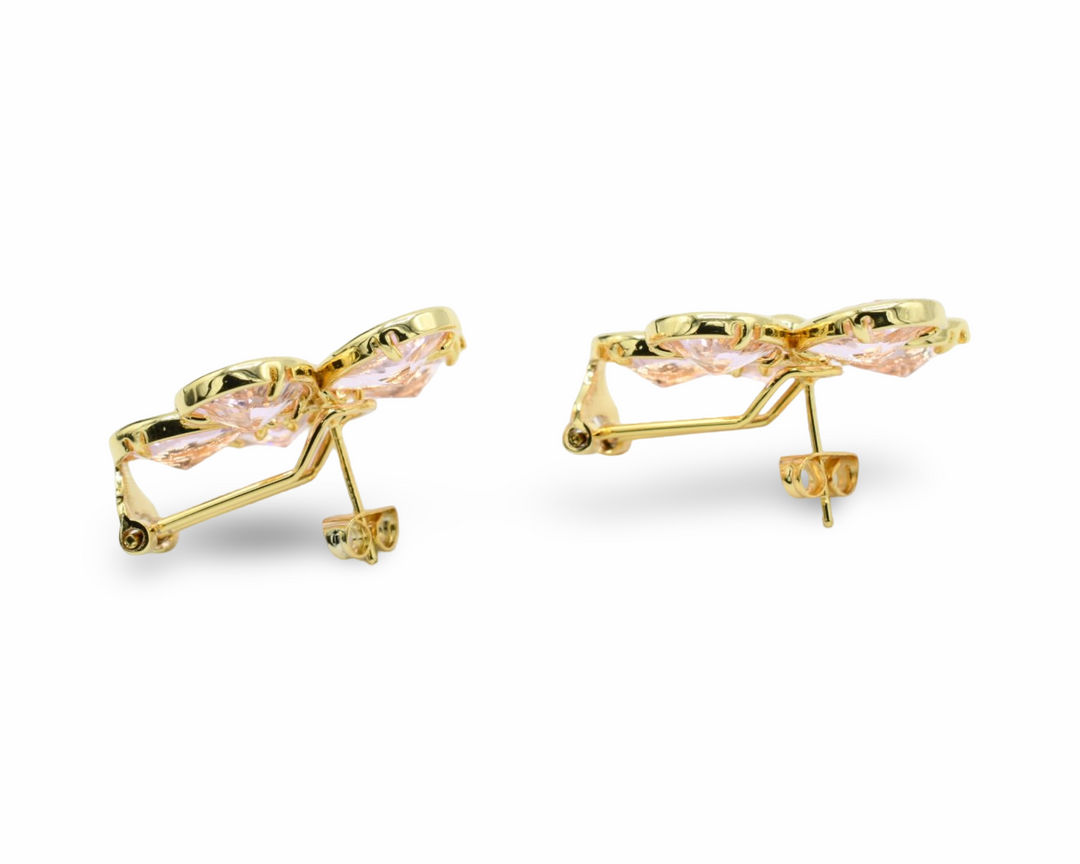Pink Flower Earrings