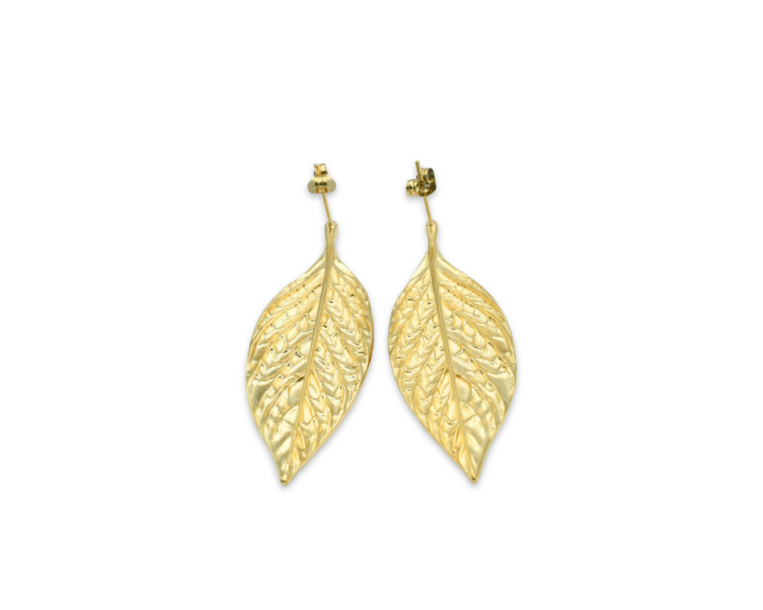 Tobacco Leaf Earrings