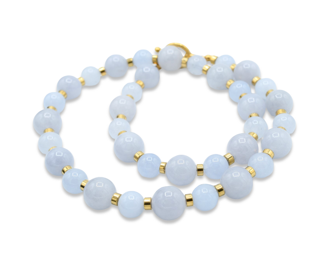 Grey Blue Natural Quartz Choker