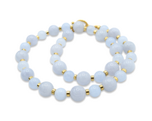 Load image into Gallery viewer, Grey Blue Natural Quartz Choker