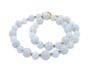Grey Blue Natural Quartz Choker