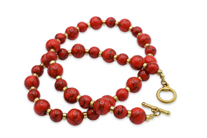 Natural Stone Red Choker