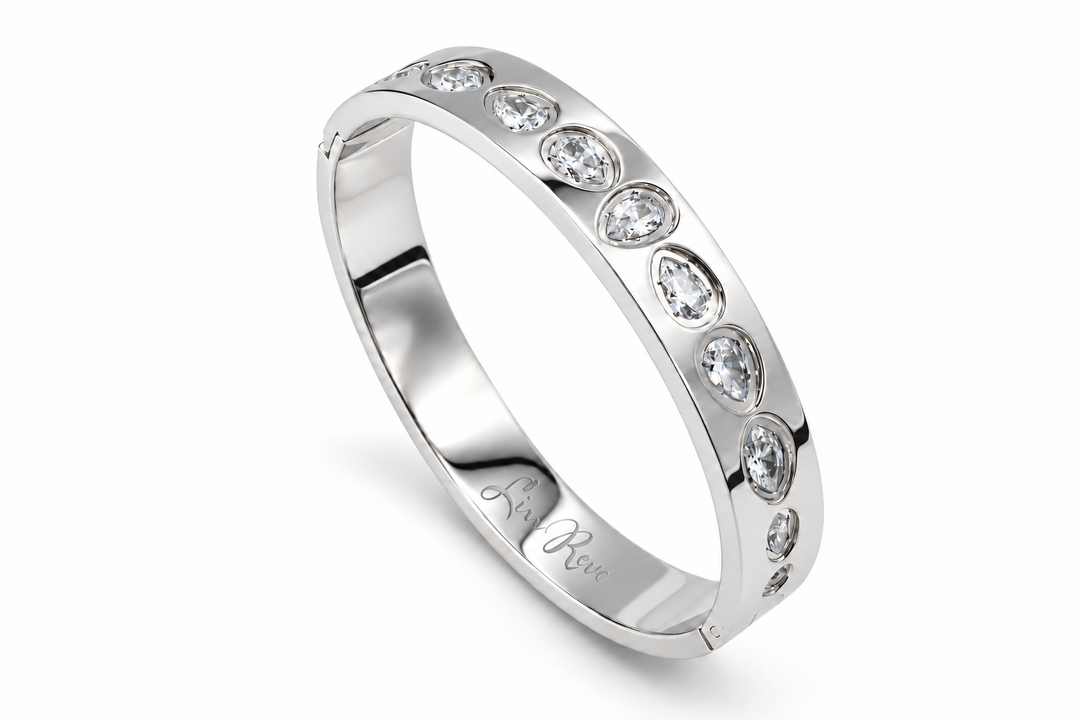 Silver Lagrima Bangle
