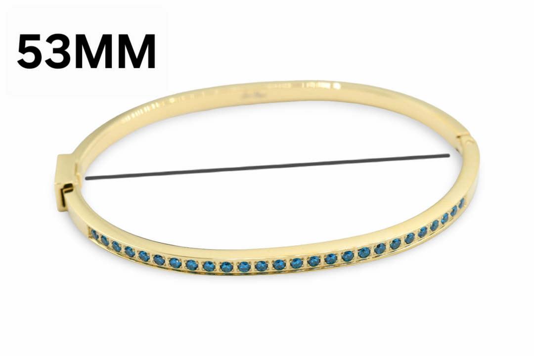 Skinny Steel Blue Bangle