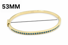 Load image into Gallery viewer, Skinny Steel Blue Bangle