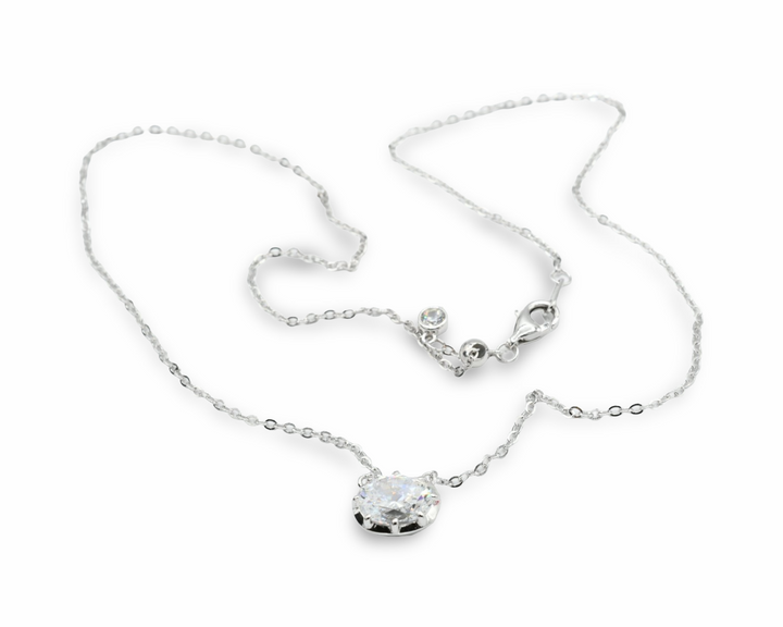 Oval Silver Necklace 925
