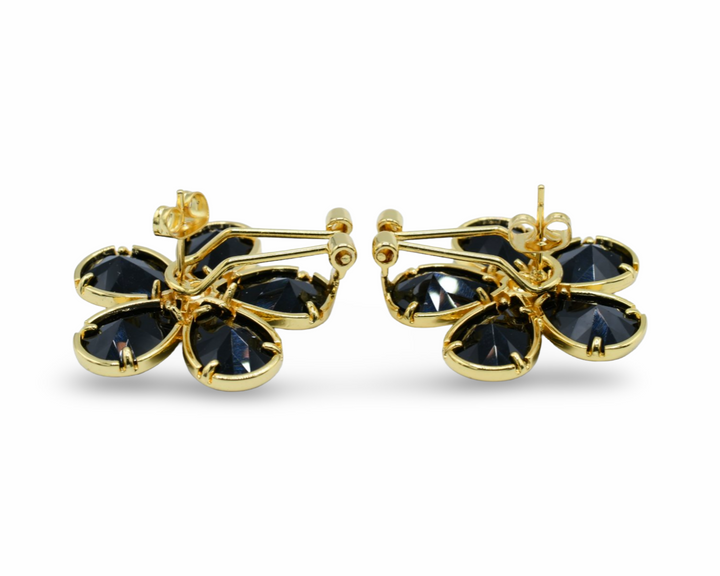 Black Flower Earrings
