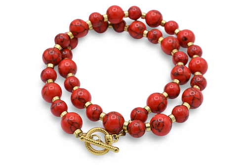 Natural Stone Red Choker