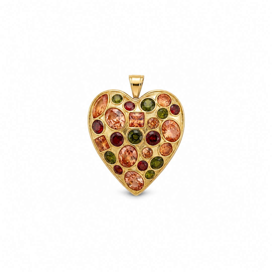 Imperial Champagne Heart Pendant