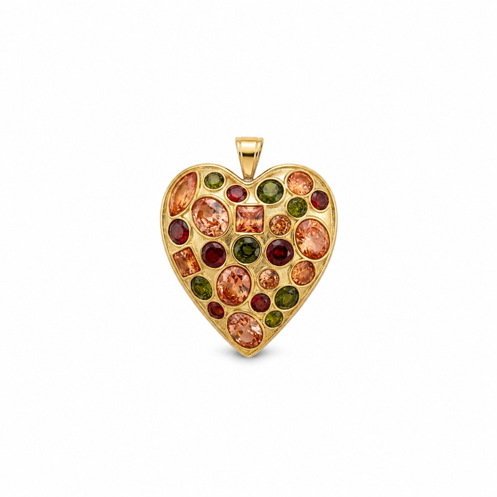 Imperial Champagne Heart Pendant