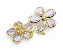 Load image into Gallery viewer, Pink Flower Earrings