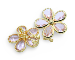 Pink Flower Earrings