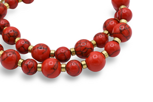 Natural Stone Red Choker
