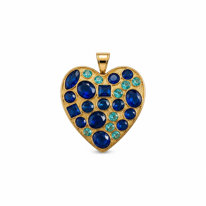 Imperial Blue Heart Pendant
