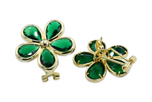 Load image into Gallery viewer, Esmeralda Flower Earrings