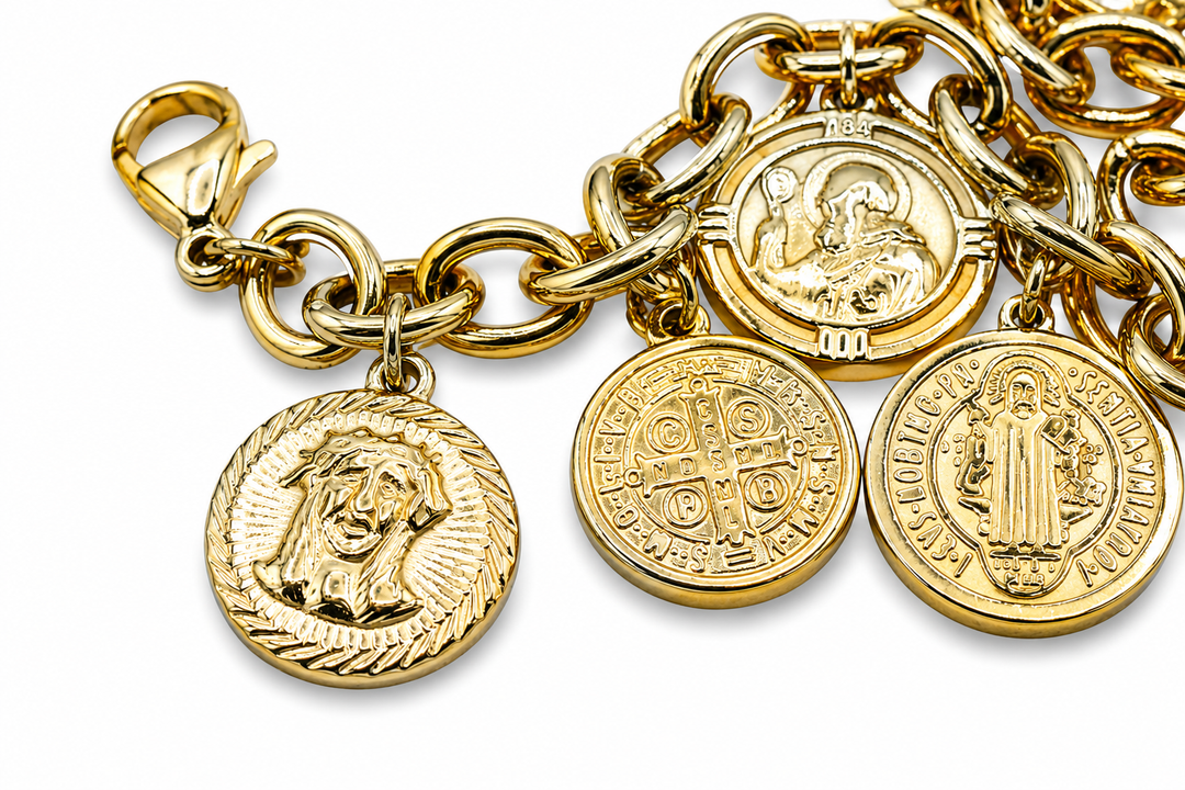 Religious Hanging Coin Bracelet