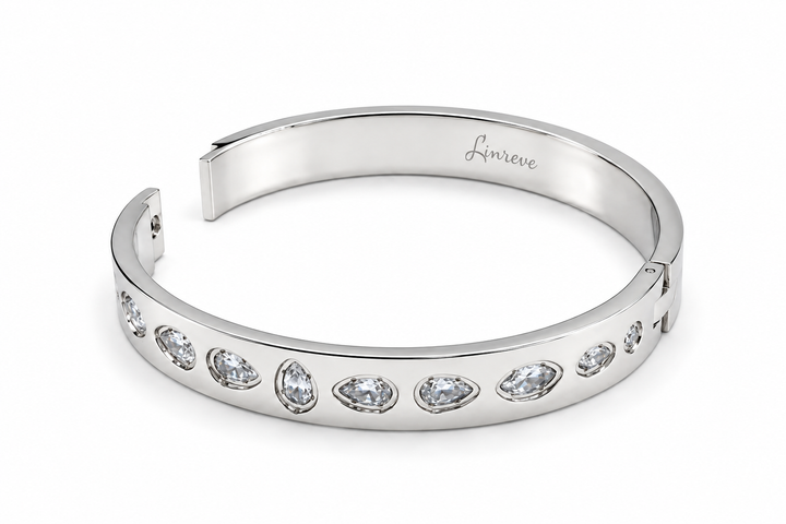Silver Lagrima Bangle