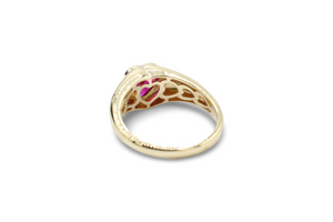 Red Heart Ring / Anillo 10K