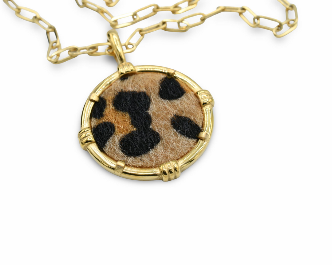 Leopard Medallion Necklace