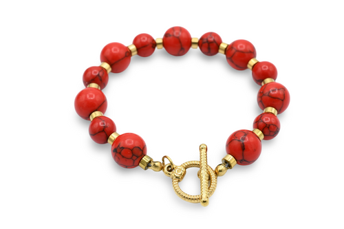 Natural Stone Red Bracelet