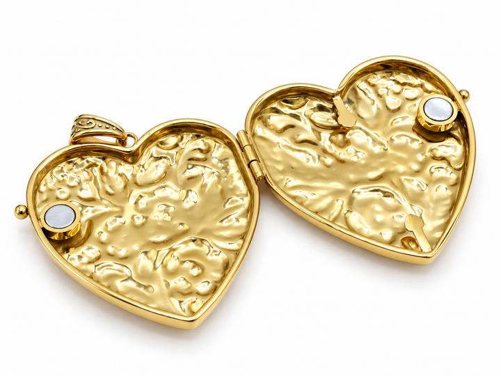 Open Heart Reliquary Pendant