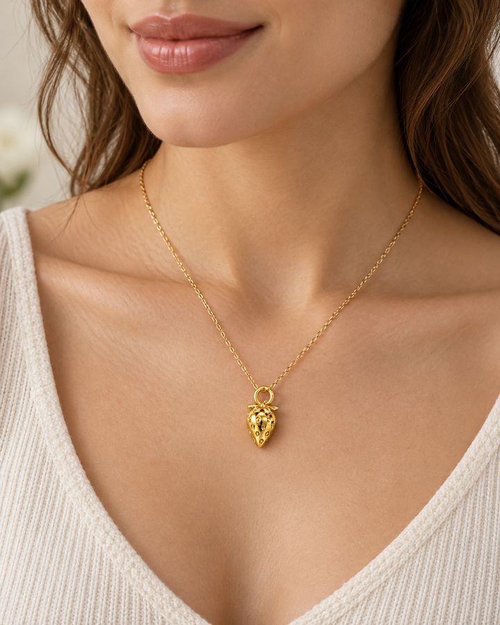 Small Strawberry Pendant