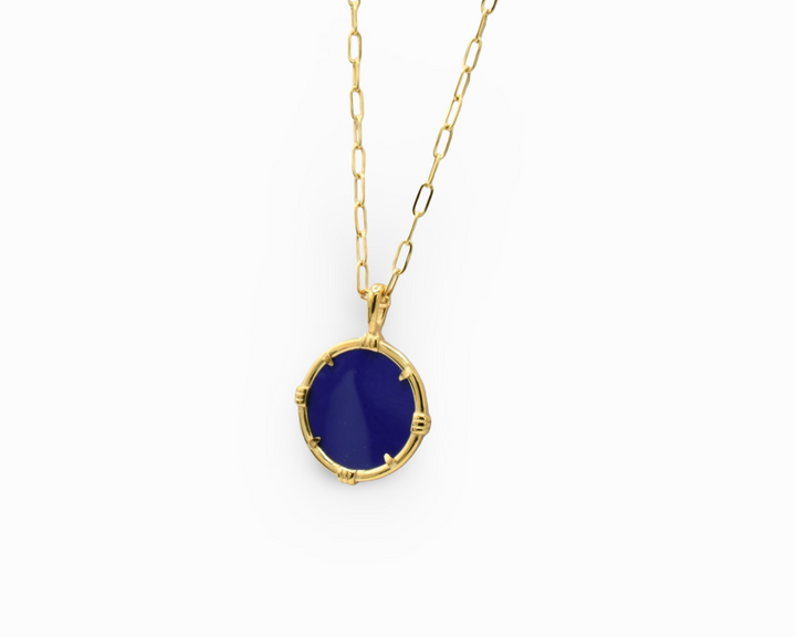 Blue Medallion Necklace