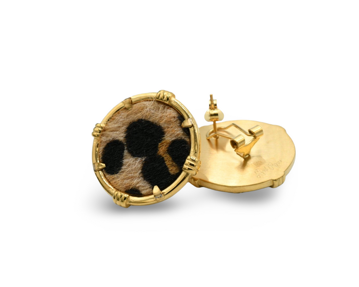 Leopard Medallion Earrings