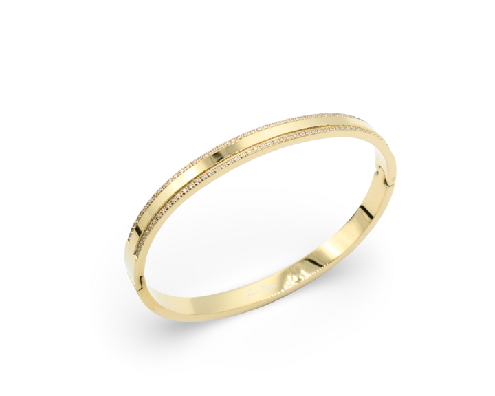 Double Stone Bangle
