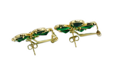 Load image into Gallery viewer, Esmeralda Flower Earrings