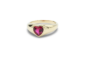 Red Heart Ring / Anillo 10K