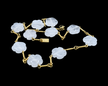 Load image into Gallery viewer, Natural Flower Stone Necklace Clear / White