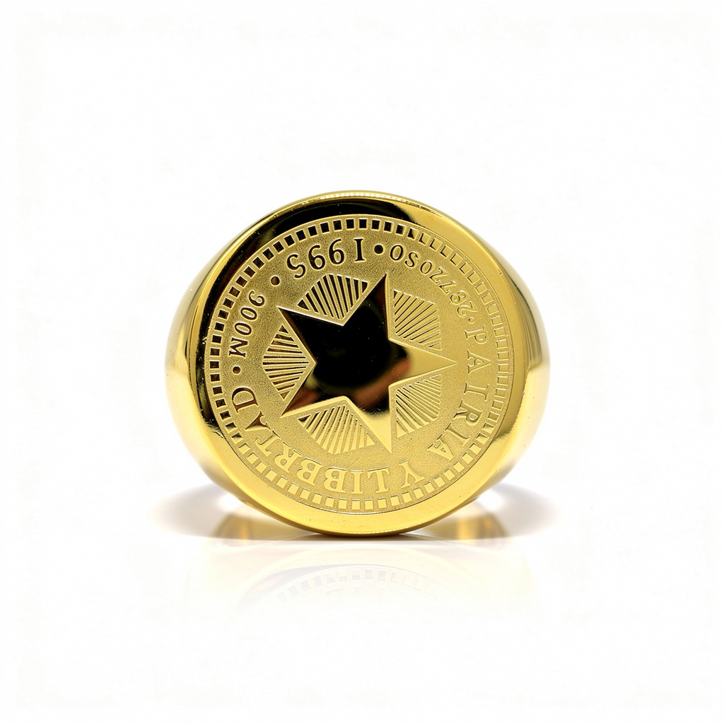 Cuban Coin Ring