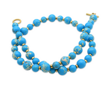 Load image into Gallery viewer, Blue Turquoise Choker