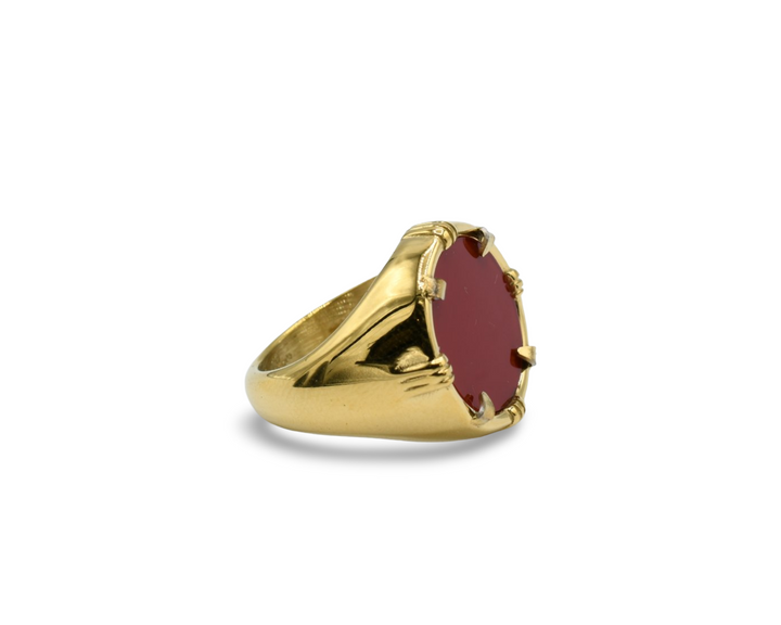 Burgundy Medallion Ring