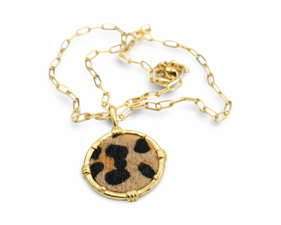 Leopard Medallion Necklace